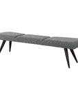 Bowtie - Charcoal Fabric Bench