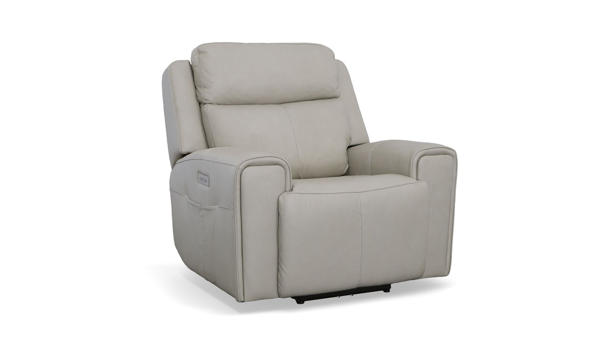 Barnett - Power Recliner With Power Headrest & Lumbar - Timber