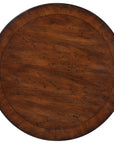 Commerce And Market - Round Pedestal Accent Table - Dark Brown