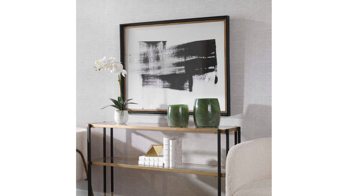 Mystere - Framed Contemporary Print - Black