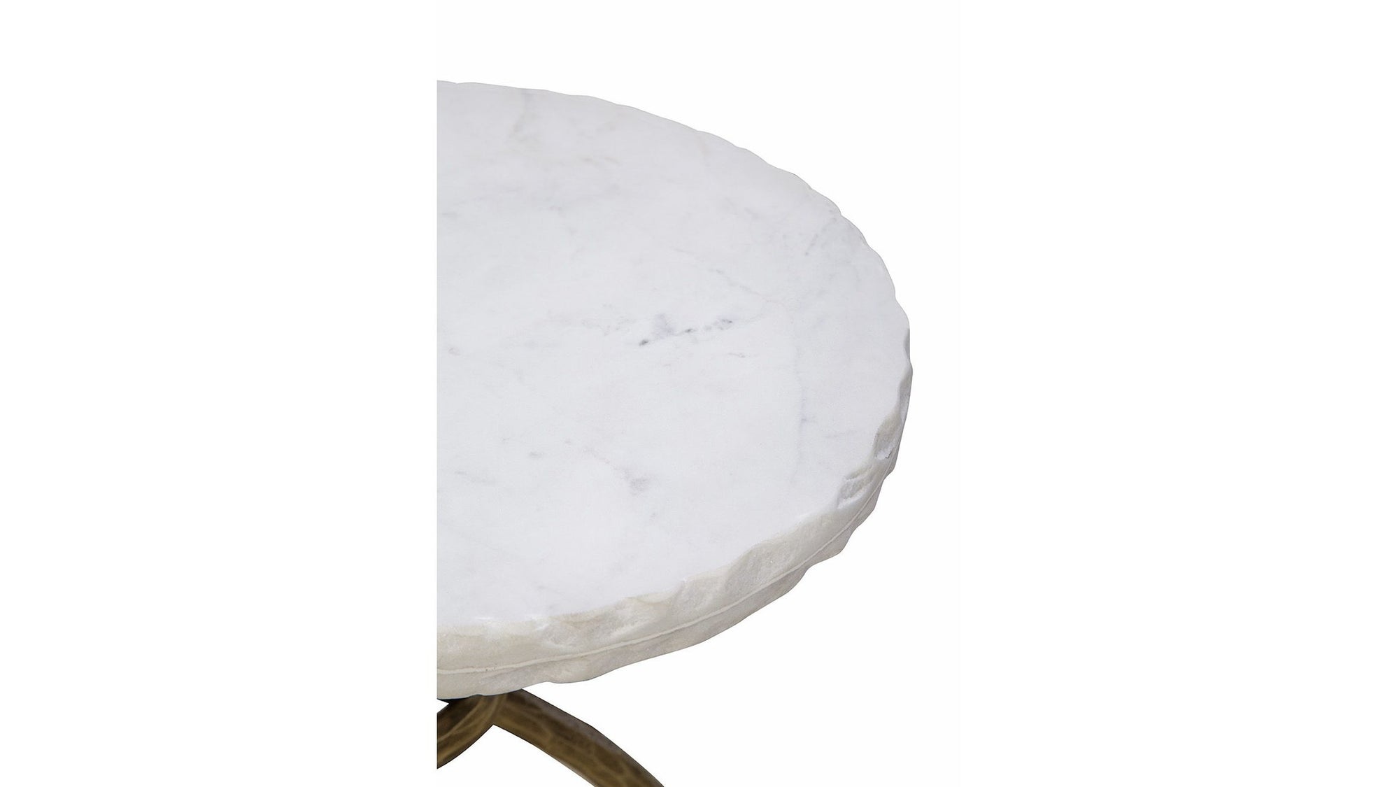 Kevin - Side Table - White / Gold