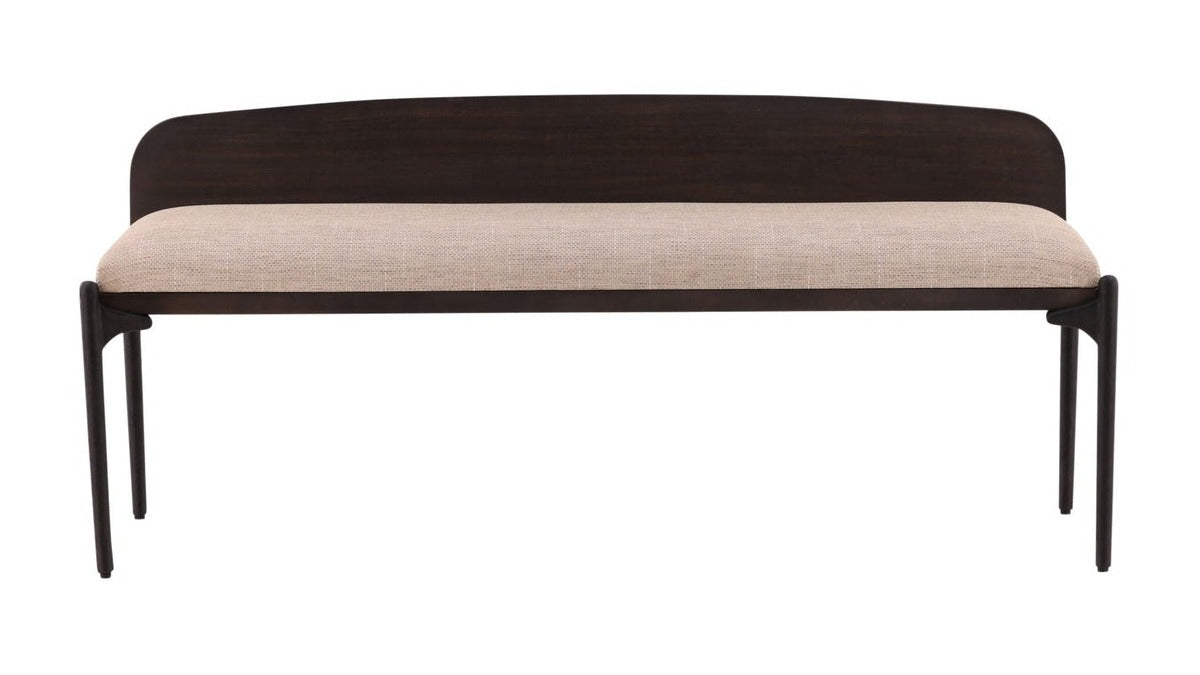 Estelle - Bench - Dark Brown / Beige