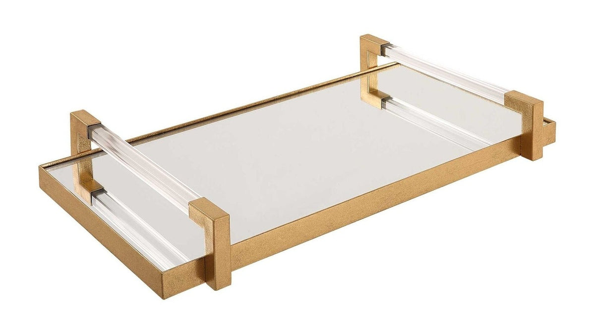 Deki - Mirrored Tray - Gold