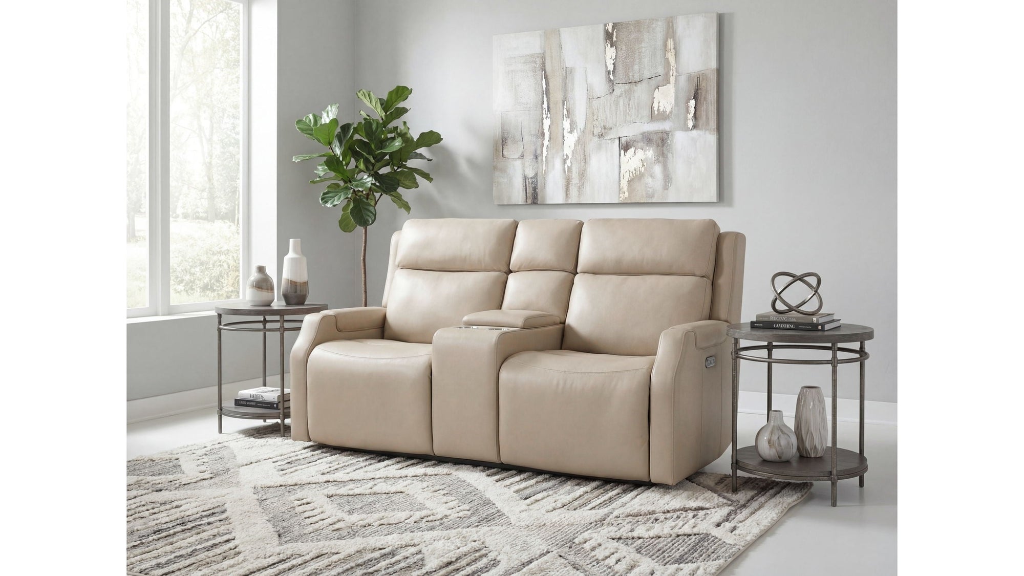 MS - Nelson Zero Gravity Power Console Loveseat With Power Headrests And Lumbar