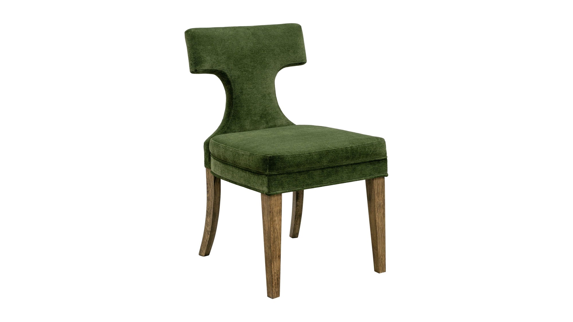 Oliver - Dining Chair Set of 2 - Moss Green / Rustic Brown