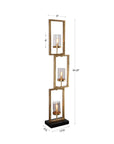 Cielo - Staggered Rectangles Floor Lamp - Gold