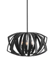 Thales - Geometric 3 Light Pendant - Black