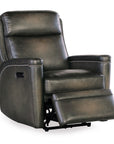 MS - Hamilton Power Recliner With Power Headrest - Dark Brown