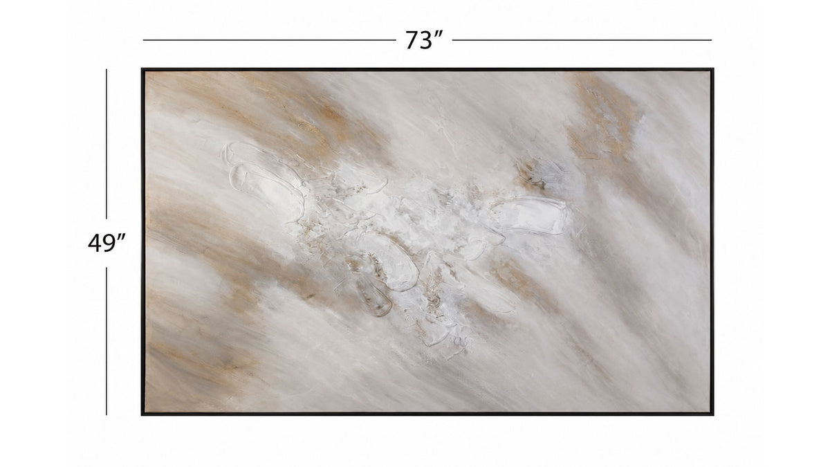 Subtle Relief Framed Canvas - Gray