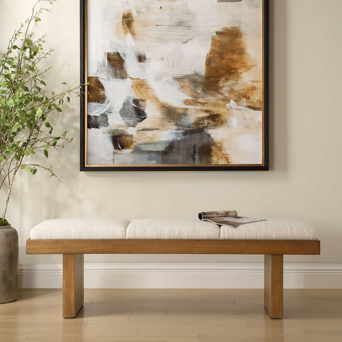 Haden - Upholstery Bench - White
