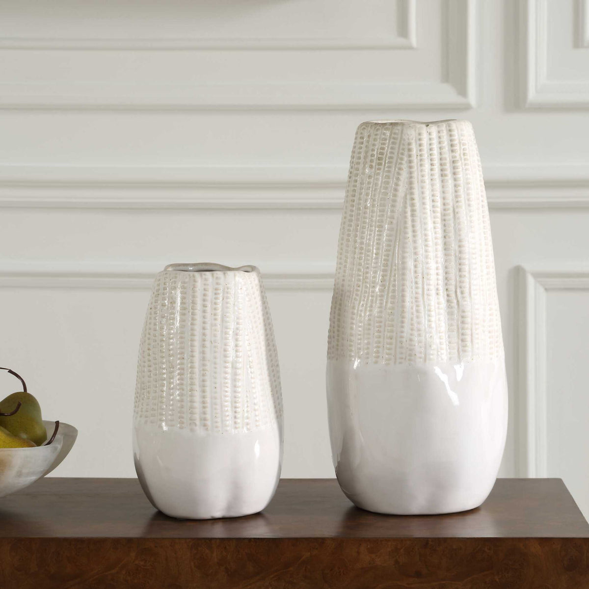 Echo Ridge - Vases (Set of 2) - White
