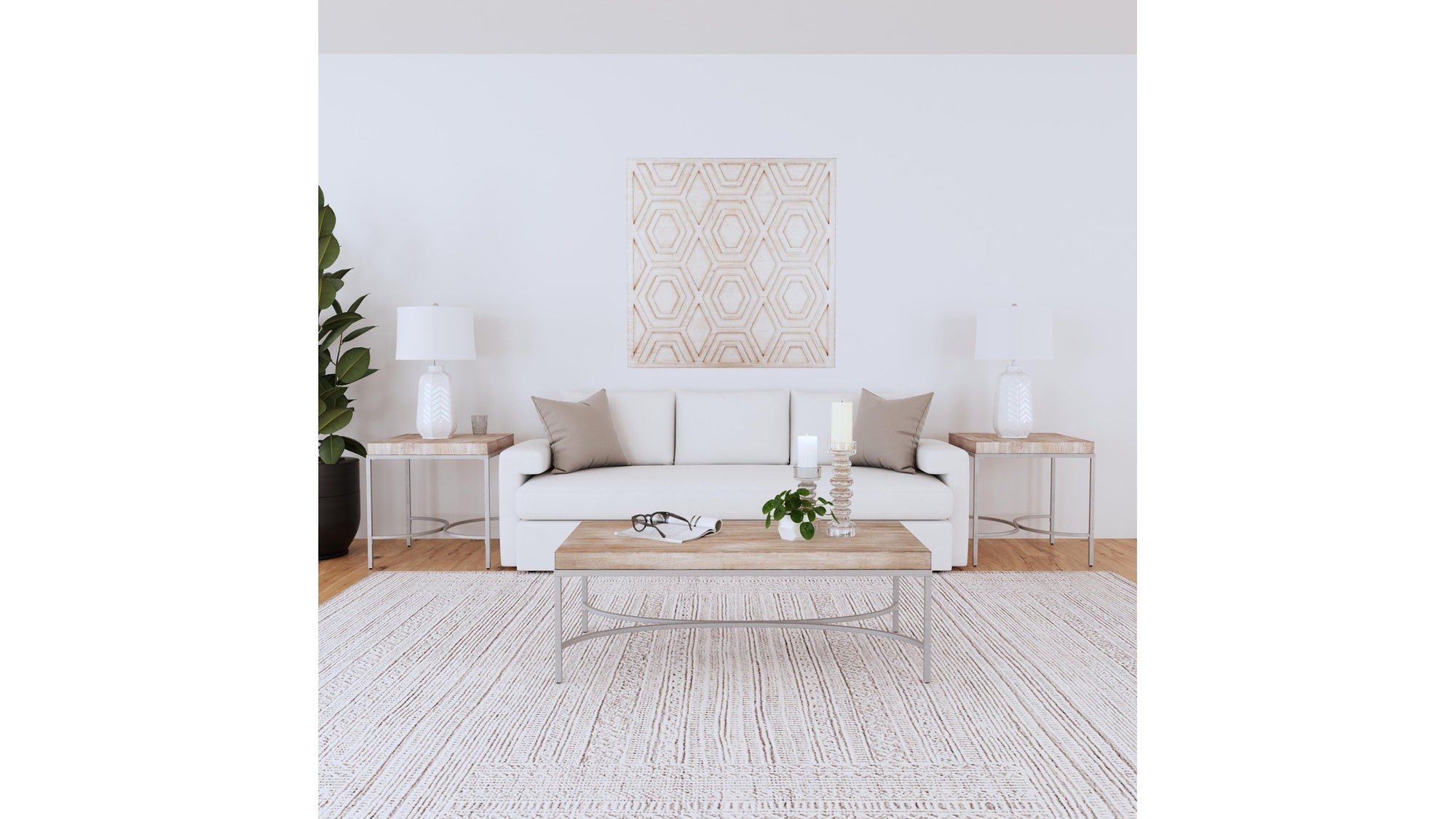 Geometric Wall Hanging - Beige