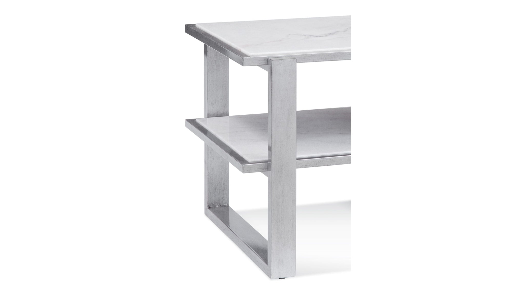 Hessle - Rectangle End Table - Silver