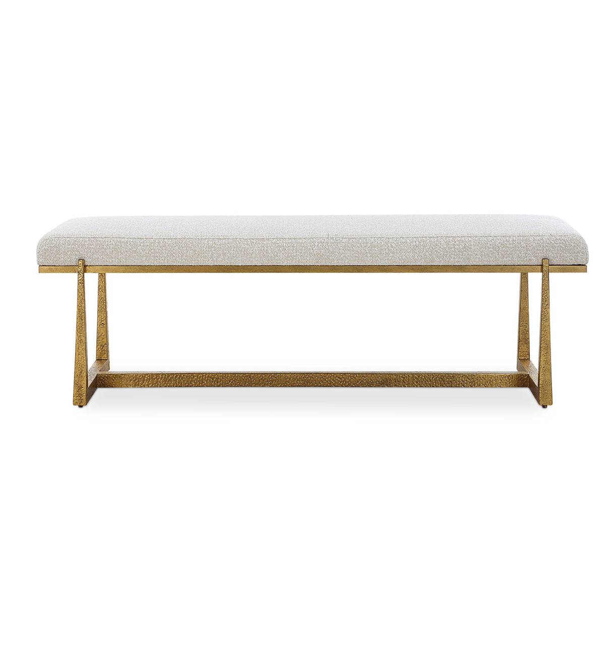 Midas - Bench - Antique Gold &amp; White