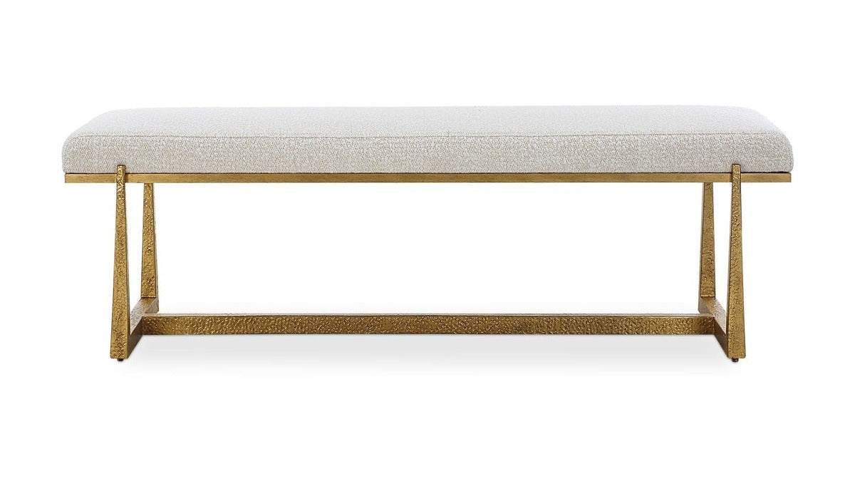 Midas - Bench - Antique Gold & White