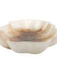 Organic Elegance - Wavy Oval Bowl - Brown / White