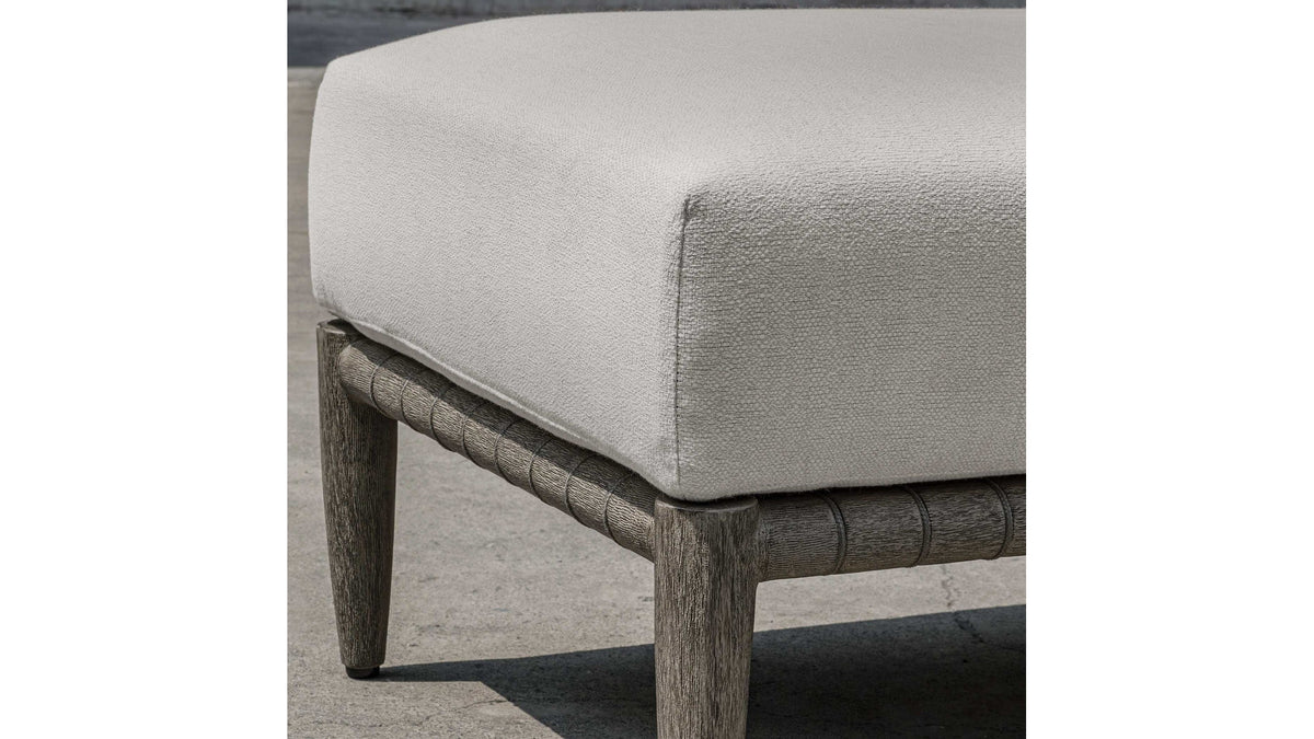 Borneo - Cushion Outdoor Ottoman - White