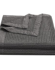 Stonewashed Cotton Waffle Weave - Twin Coverlet - Slate