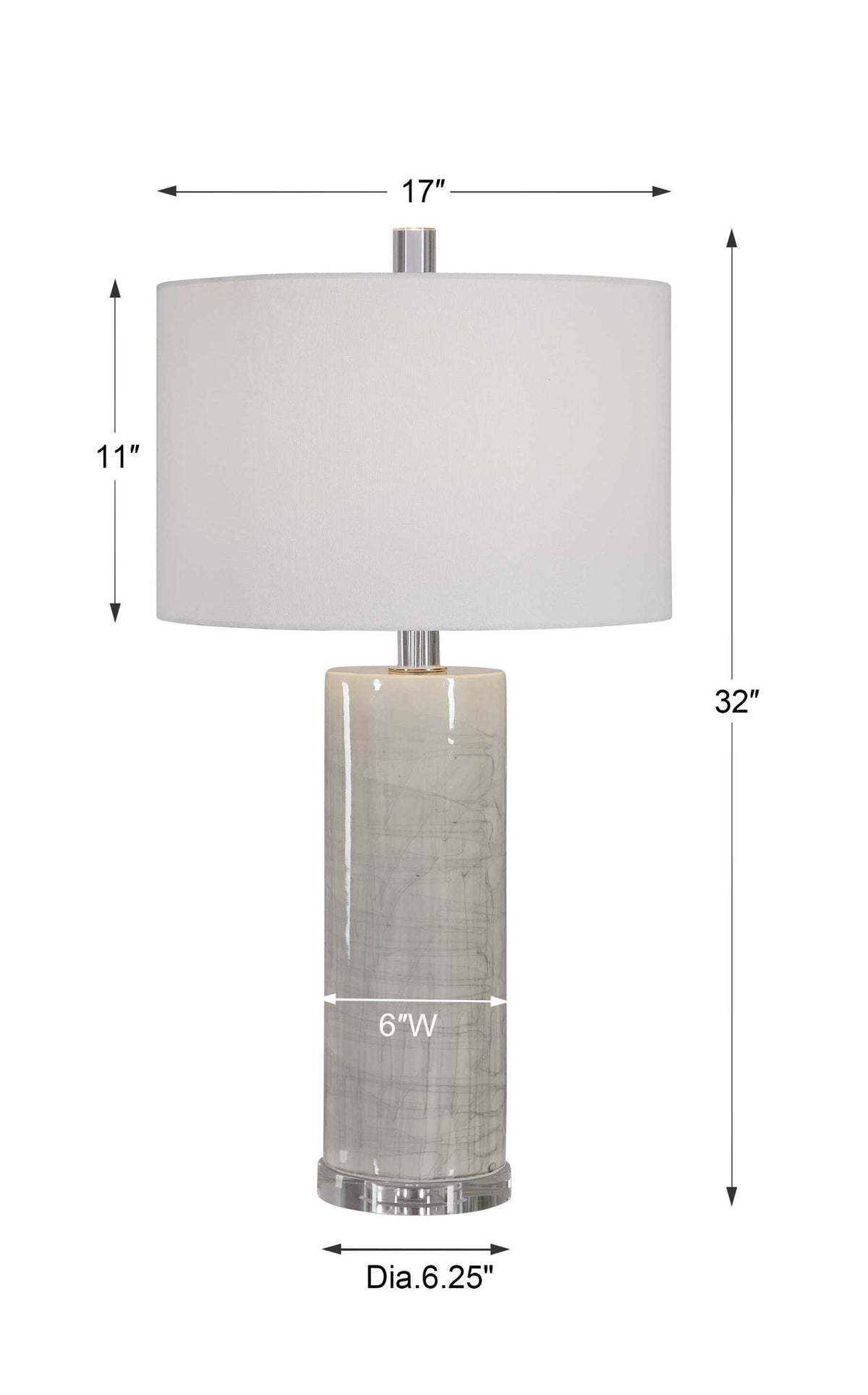 Zesiro - Modern Table Lamp - Silver
