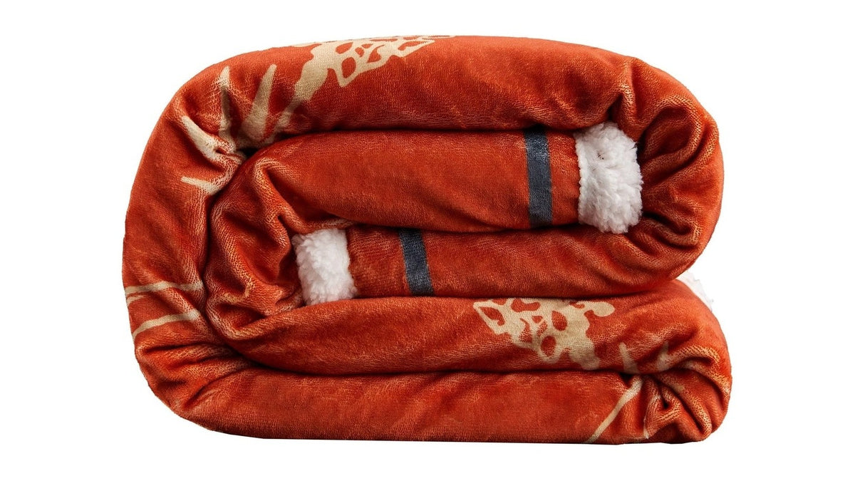 Campfire - Marfa Campfire Sherpa Throw Sunset Rider, 6 Per Carton - Red
