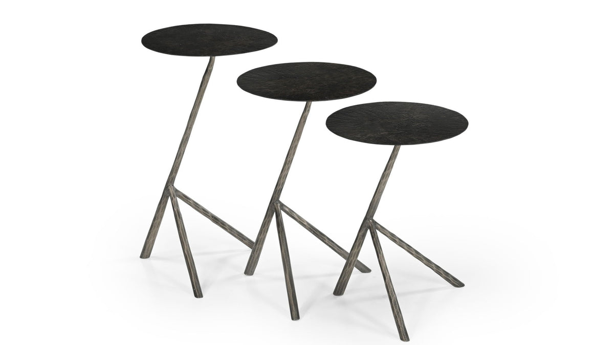 Cascade - Nesting Tables - Brass / Antique Bronze