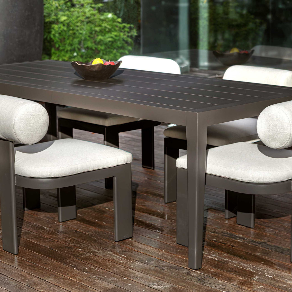 Polanco - Outdoor Aluminum Dining Table - Black