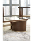 Melange - Contours Cocktail Table - Dark Brown