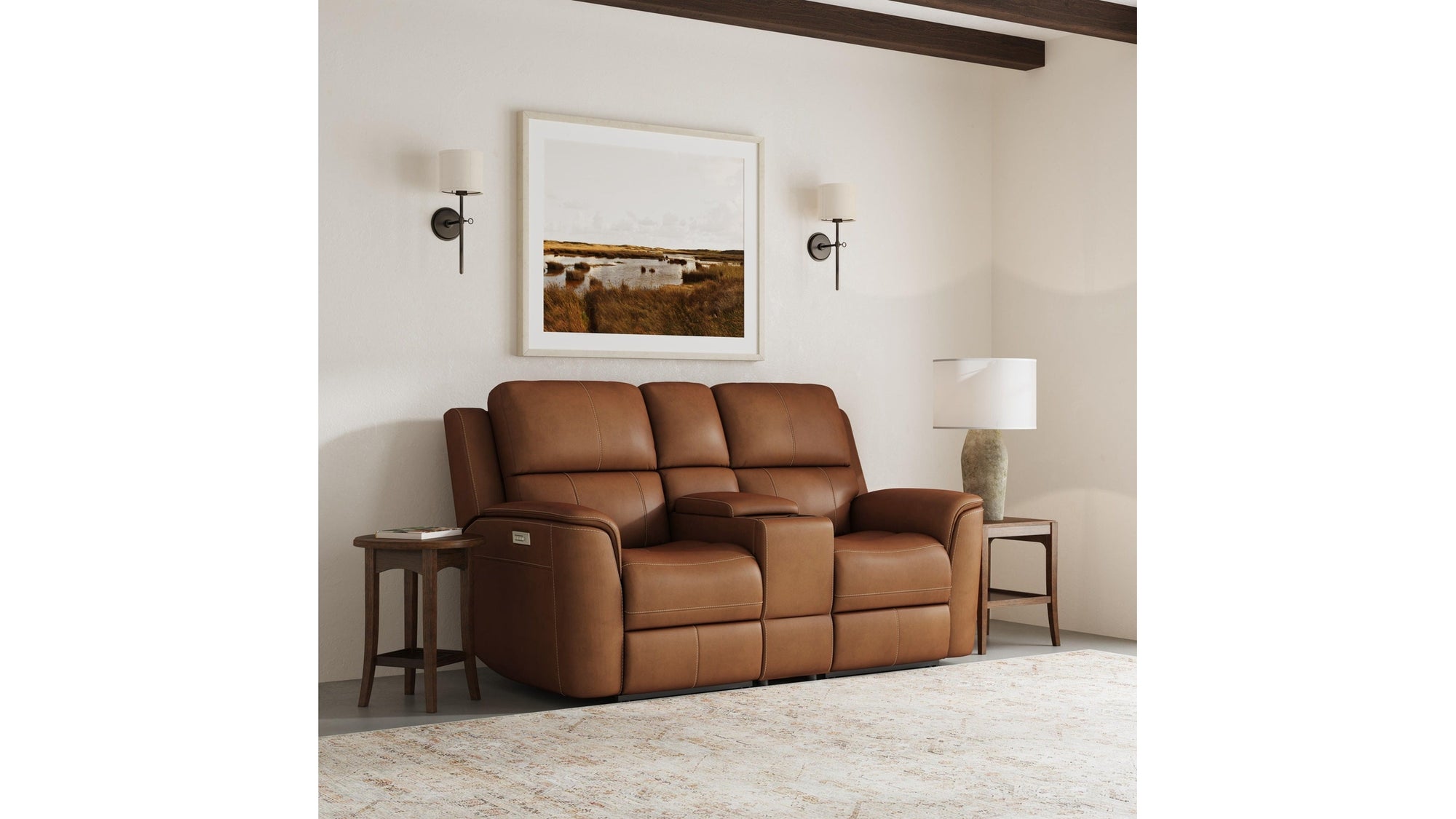Henry - Power Reclining Loveseat With Console &amp; Power Headrests &amp; Lumbar