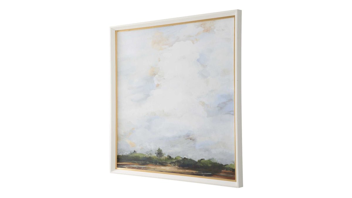 Whispering Cloudscapes - Landscape Print - Light Brown