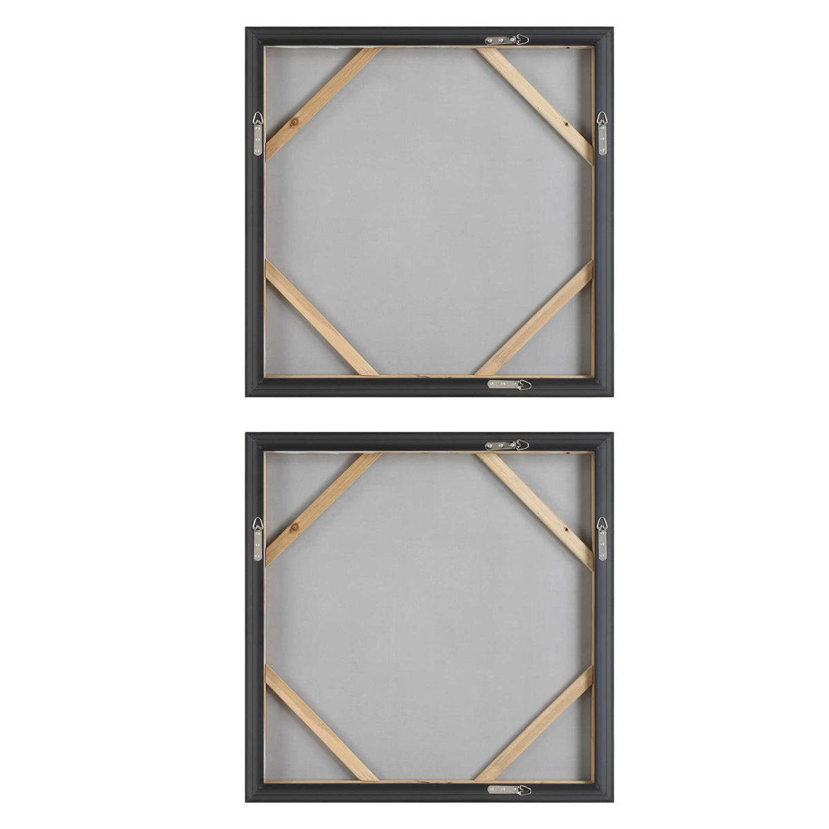 Unpredictable Hand - Painted Canvases (Set of 2) - Gray