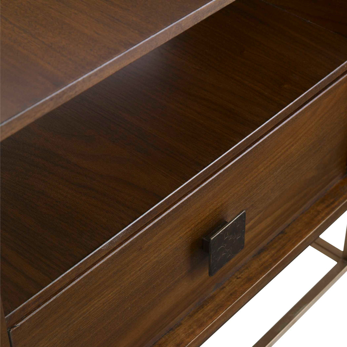 Bexley - Walnut Side Table - Dark Brown