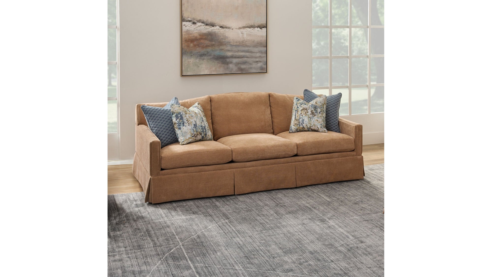Lottie - Fabric Sofa With Skirt Trim