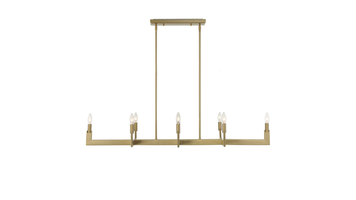 Cordoba - 8 Light Linear Chandelier - Gold