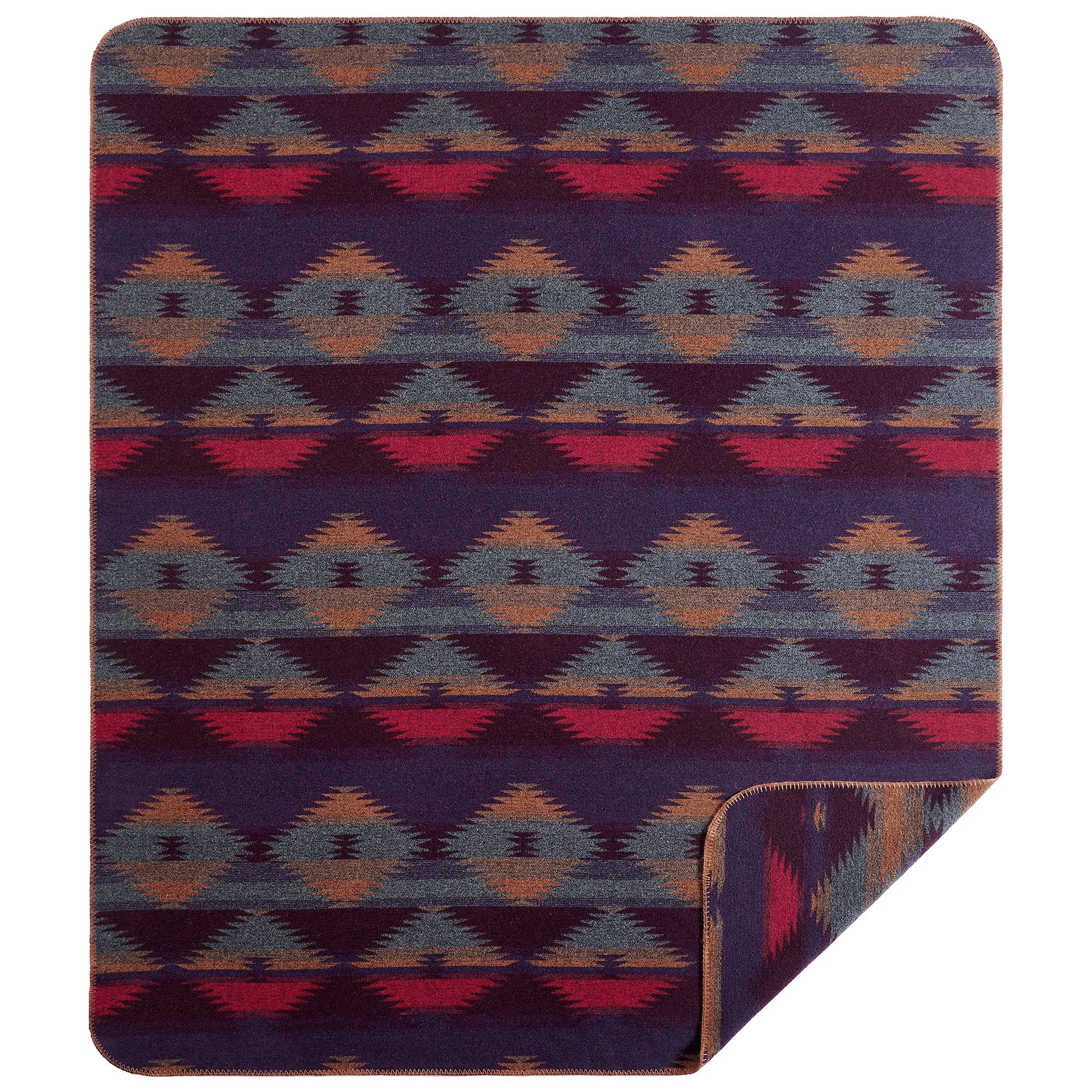 Gila - Twin Wool Blend Blanket - Multi Color
