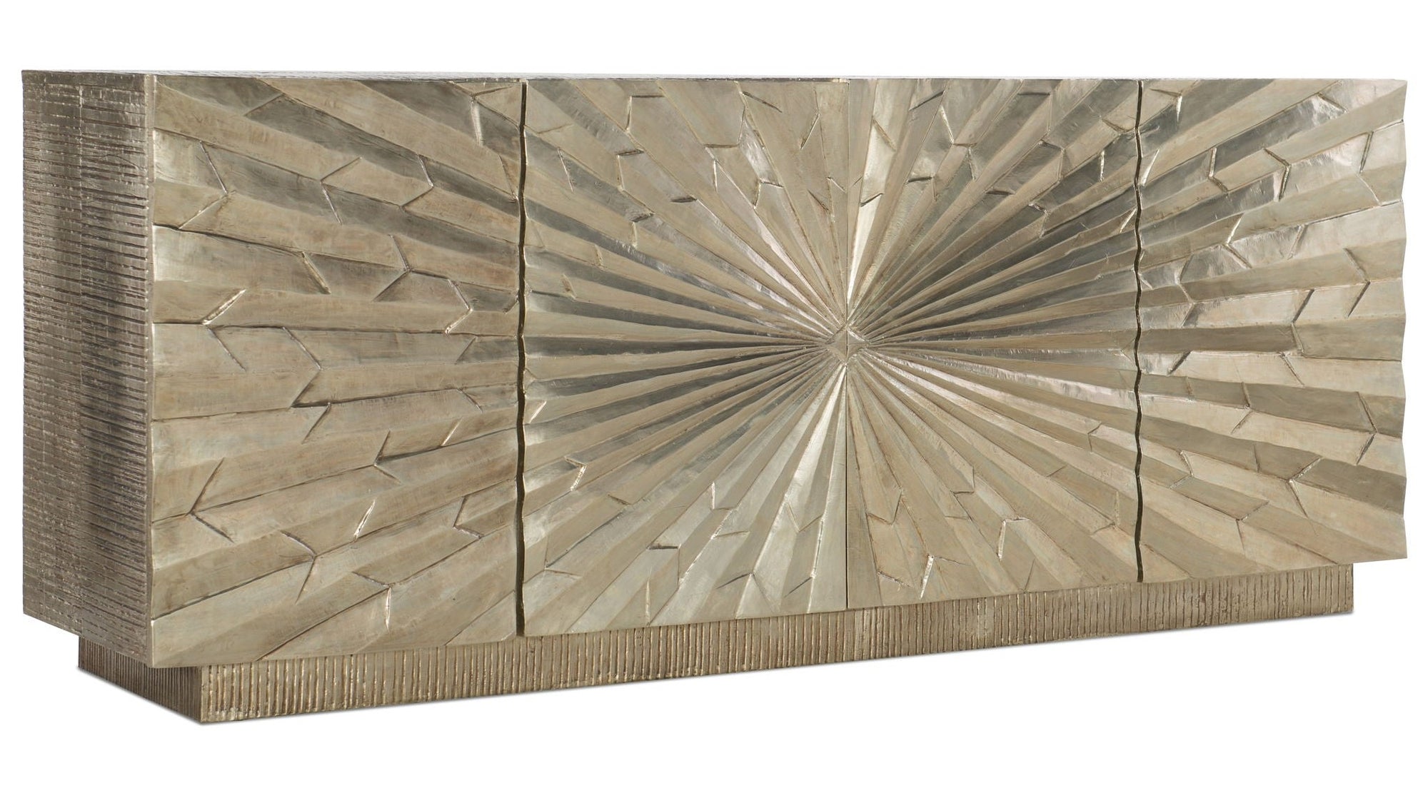 Melange - 78" Big Bang Entertainment Console - Pearl Silver