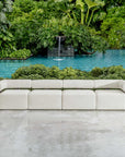 Bolster Back - Armless Outdoor Sofa - White