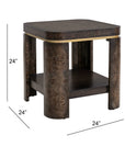 Langford - End Table - Ebony Mappa Burl