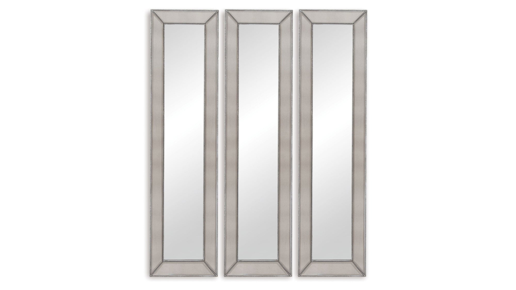 Beaded - Floor Mirror - Silver