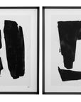 Triple Block Print I Framed Art - Black