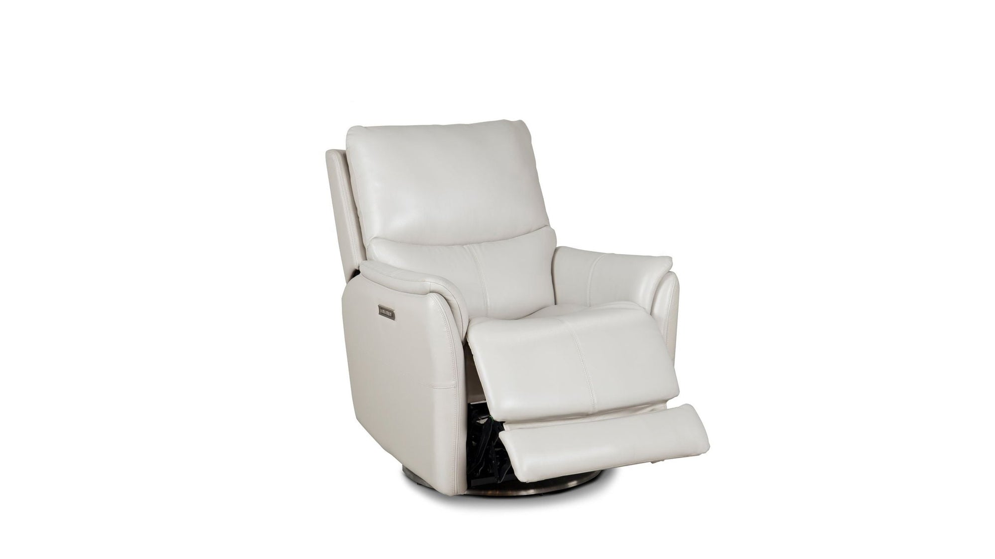 Salem - Swivel Recliner With Power Recline, Power Headrest, Power Lumbar, Layflat, 3" Footrest Extension