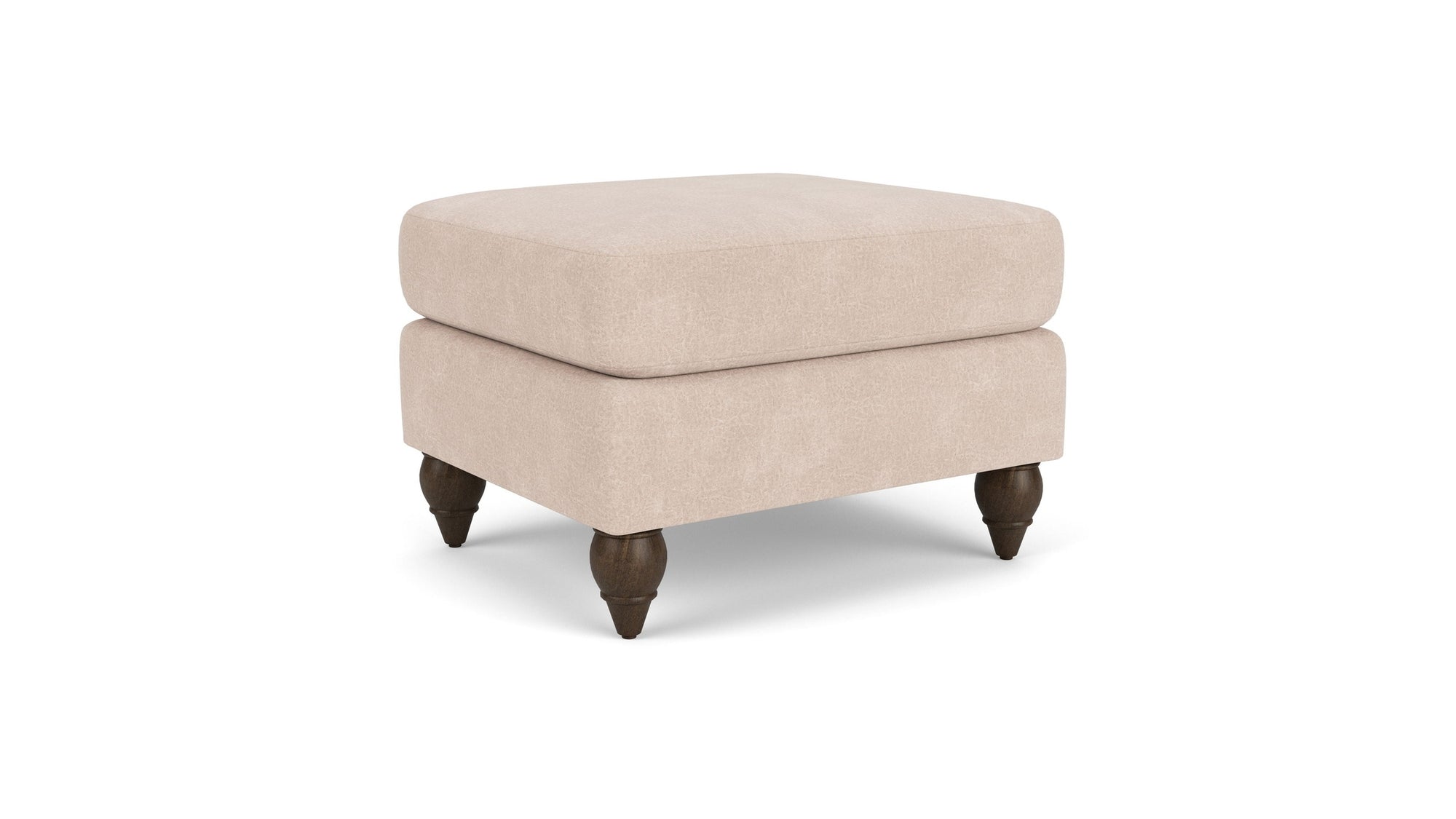 Moxy - Fabric Ottoman, Round Turned Legs