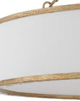 Algiers - 8 Light Drum Pendant - Gold / White