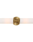 Wellsville - 2 Light Brass Sconce - White / Gold