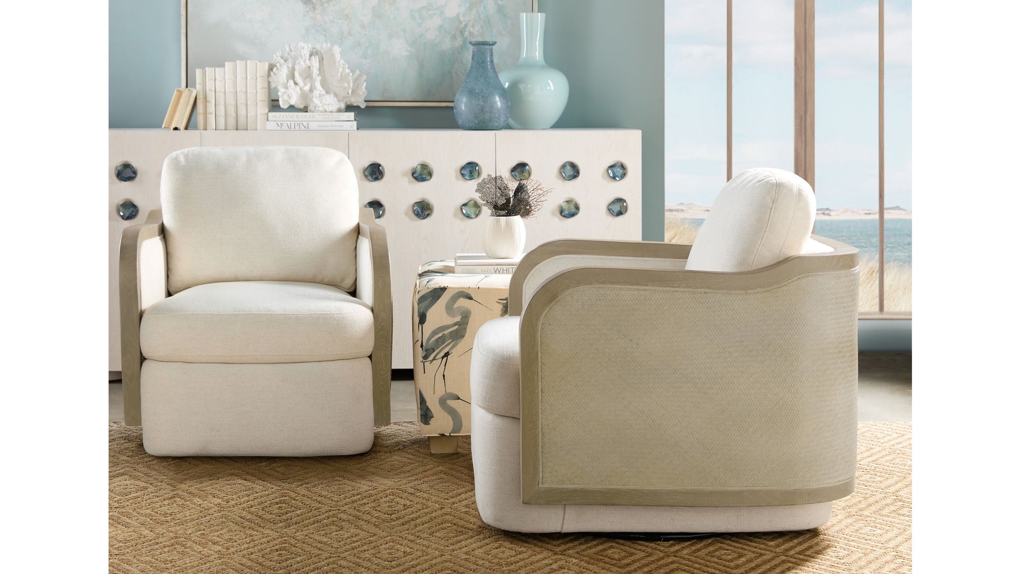 CC - Wilma Swivel Chair - White
