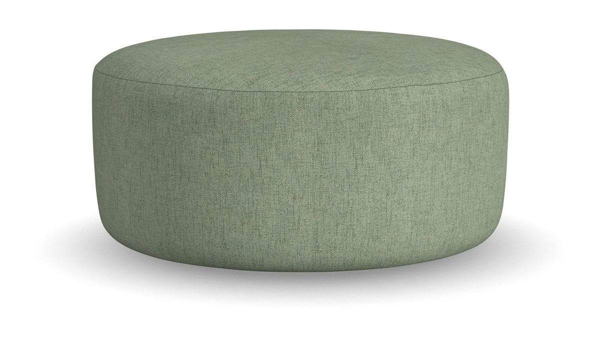 Pouf - Fabric Cocktail Ottoman - Olive