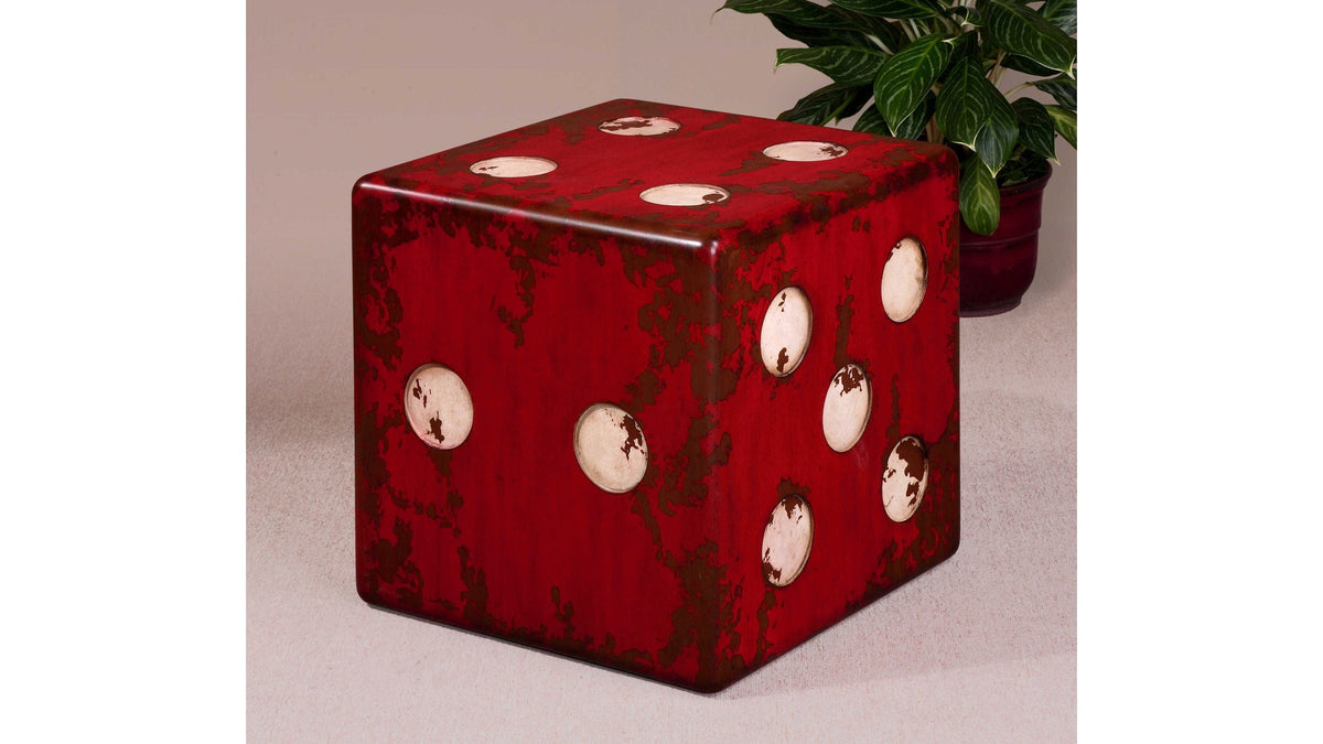 Dice - Accent Table - Red