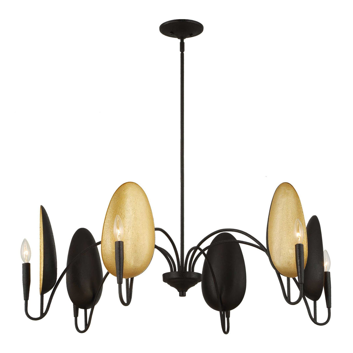 Warwick - 6 Light Chandelier - Matte Black