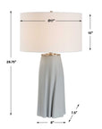 Cover Up - Sculpted Table Lamp - Blue / Silver