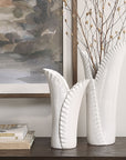 Leafscape - Vases (Set of 2) - White
