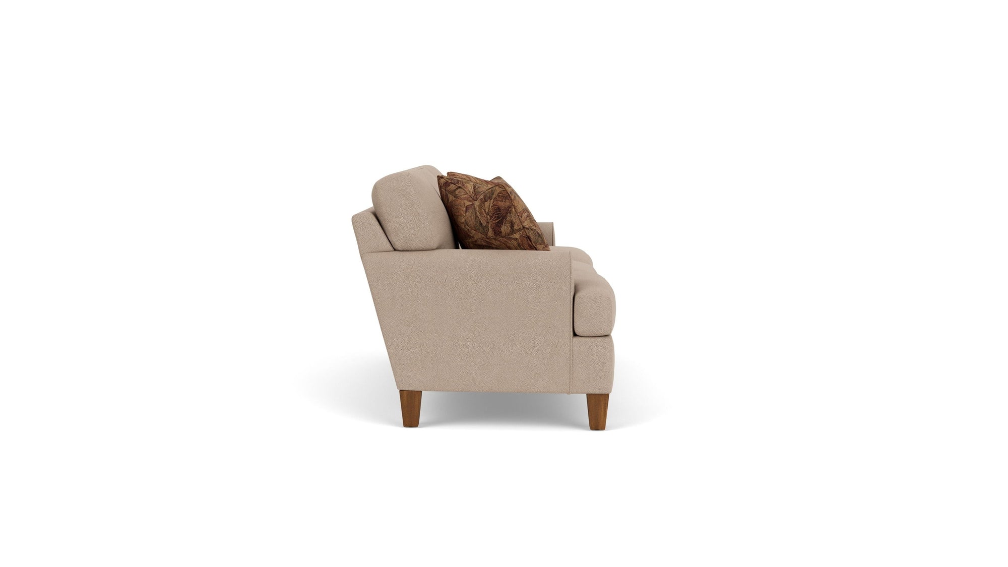 Moxy - Fabric Sofa, T-Shaped Seat Cushion, Rounded Mailbox Arms